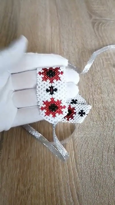Стрічковий гердан біла силянка. Ribbon gerdan white silyanka 🤍🖤 ️ - YouTube