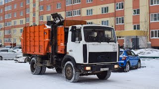 видео: Мусоровоз МКМ-3403 на шасси МАЗ-5337A2 (С 182 ТР 22) / Garbage truck MAZ-5337A2. Управление с кабины картинка: Мусоровоз МКМ-3403 на шасси МАЗ-5337A2 (С 182 ТР 22) / Garbage truck MAZ-5337A2. Управление с кабины