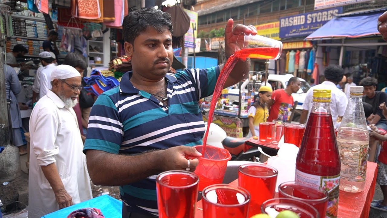 ROOH AFZA SARBAT: Summer Special Tasty Cold Drinks With Ice | Indian Street Food