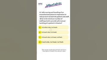 NMC CBT Exam Prep: MCQs Overview Chap 2 Test 2 Q11 #nmc #cbt2exam https://youtu.be/4lIrJJUnj7c