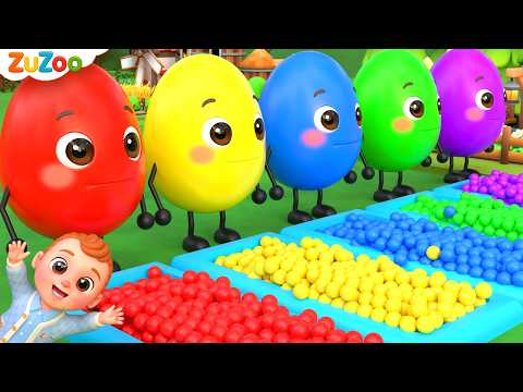 सरप्राइज़ एग्स बच्चों का गीत | Surprise Eggs Kids Song – Hindi Rhymes | ZuZoo Hindi