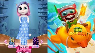 Talking Tom Gold Run - My Talking Angela Gameplay Great Makeover For Kids Hd