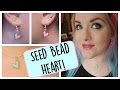 Diy seed bead heart square stitch how to  bead weaving   the corner of craft