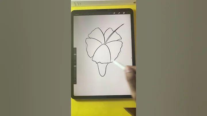 Drawing Hibiscus flower 🌸 #shorts #artstudio