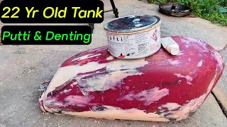 22 years Old Tank repair ( Bajaj Kawasaki Boxer) | Putty filling at home | Any One Can do Hindi