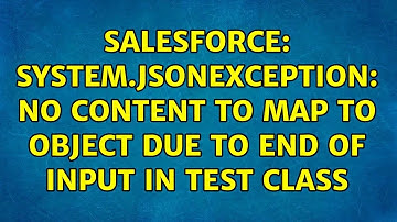 Salesforce: System.JSONException: no content to map to Object due to end of input in test class