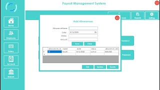 C# - Payroll Management System(add update delete allowances, bonus, designation, branch) part 10.