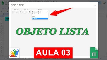 Lista Suspensa Formulário HTML de Filtro - Planilhas Google - Aula 03