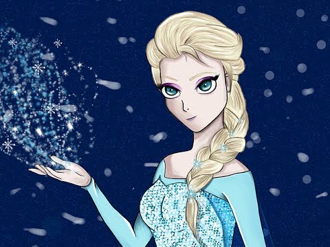Speed Art Photoshop ( Elsa - Frozen ) - YouTube