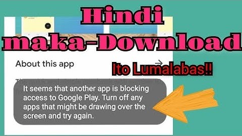 HOW TO FIX SEEMS THAT ANOTHER APP IS BLOCKING ACCESS TO GOOGLE PLAY|FY