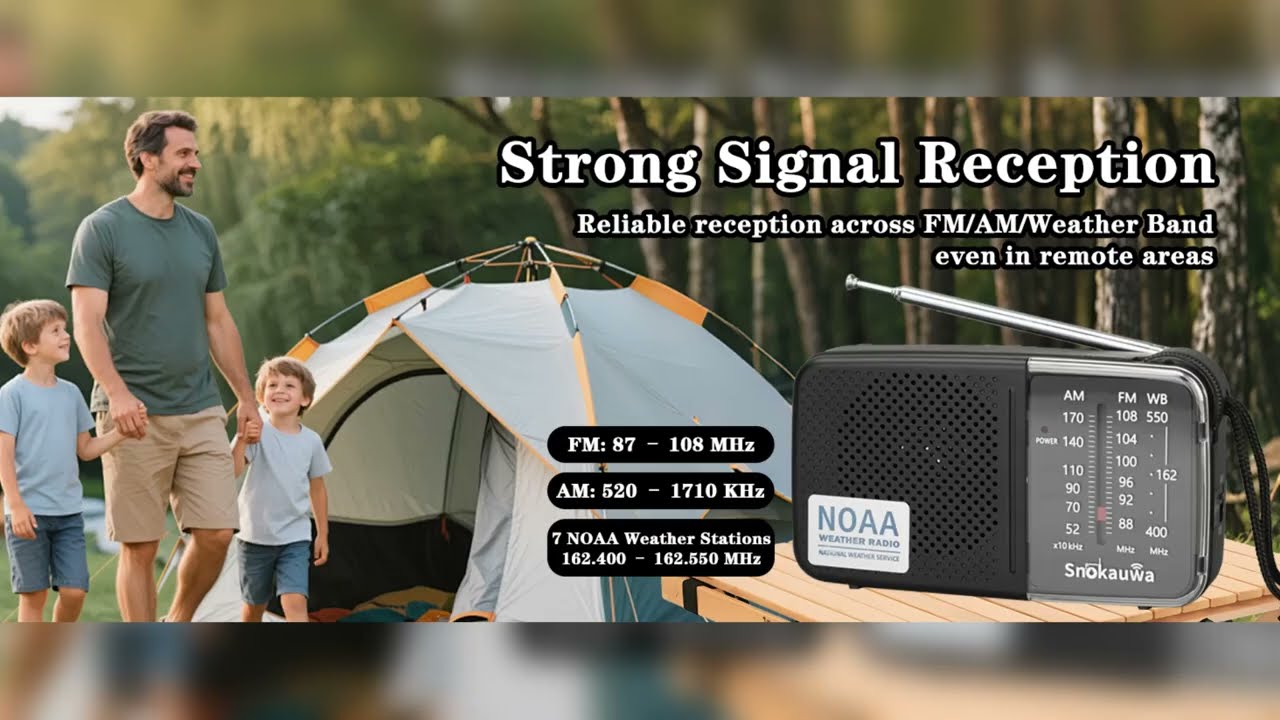 Snokauwa Portable AM FM Transistor Radio Battery Operated