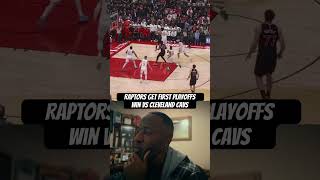 Raptors get first playoffs win vs Cleveland Cavs #nba #basketball #highlights #sports #shorts