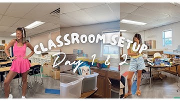 First Grade Classroom Setup | Days 1 & 2: Cleaning, Organizing, and Surviving Roaches!