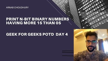 Happy Holi|Print N bit binary numbers having more 1s than 01|DAY 4 GeekForGeeks|POTD|JAVA|