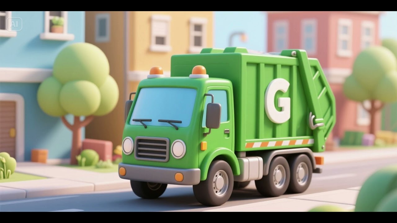 G is for Green Garbage Truck | ABC Song for Kids | Nursery Rhymes & Learning Songs