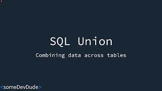 Overview of SQL UNION Statements
