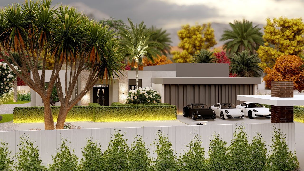 4bedrooms modern house with pool /model0225