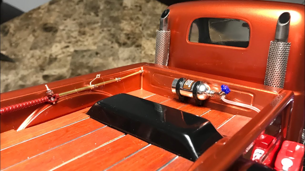 Rc DIY custom truck bed with real wood (very light) trx4sport 