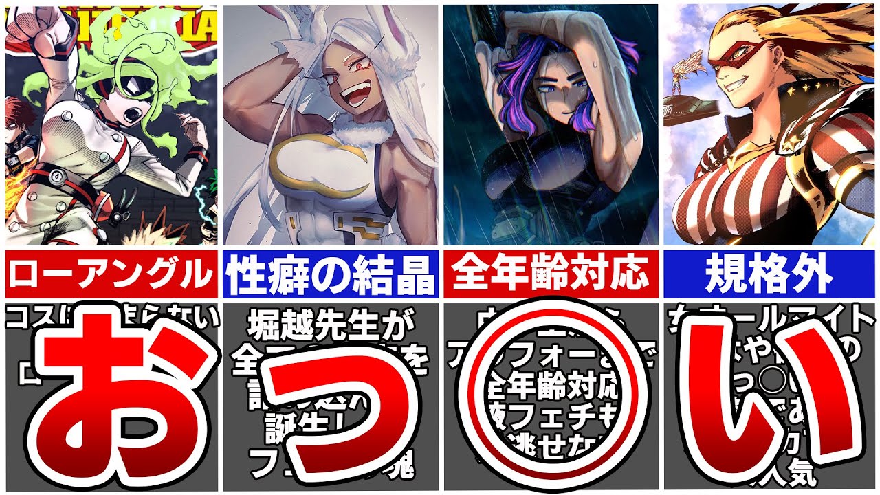 【これが見たかったんだろ？】クソナードが釘付けになる大きなおっ○いランキングTOP20【ヒロアカ】