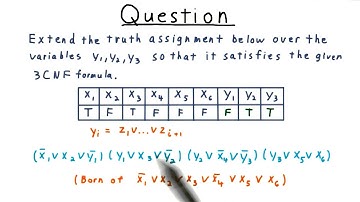 Extending A Truth Assignment Solution - GT - Computability, Complexity, Theory: Complexity