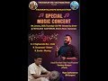 Special music concert  sandeep narayanan  myan sudharsanan  ttvvtrust  live