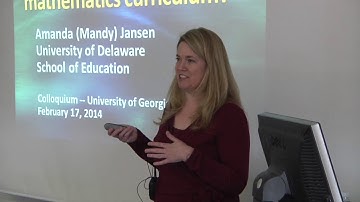 How are students constructed in research on mathematics curriculum -- Dr. Amanda Jansen