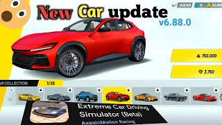 New Car Update 🤯 || Ferrari Purosangue || version 6.88.0 || Extreme Car Driving Simulator