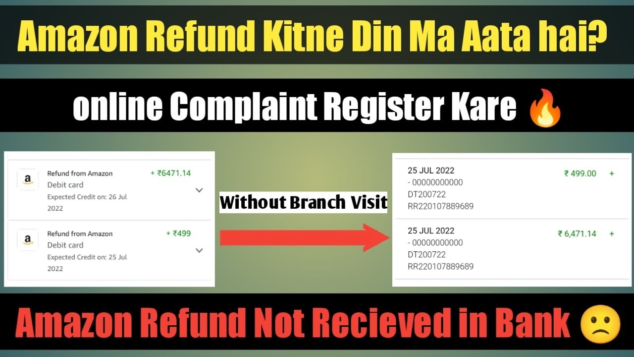 Amazon Refund Kitne Din Ma Aata hai Amazon Refund Not Recieved 🙁 Kya Kare? Debit Card