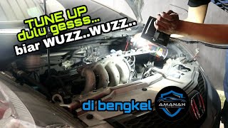 TUNE UP servis honda JAZZ ge8 RS metik meaty fitment di bengkel AMANAH malaka cipayung jakarta timur