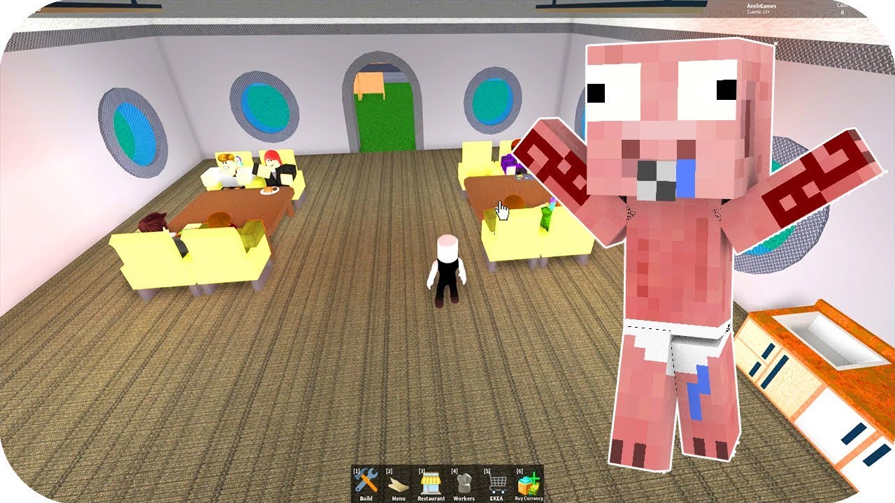 Bebe Aenh Tiene Un Restaurante Roblox Aenh Restaurant Tycoon - golden freddy vs chucky roblox aenh the scary elevator