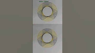 drawing spirograph art in black and gold colors #shorts #spirograph #art #viral
