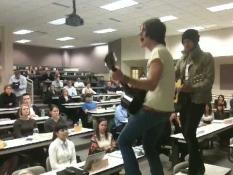 Tyler Bryant (Rock Prophecies) rips up a U of M lecture.