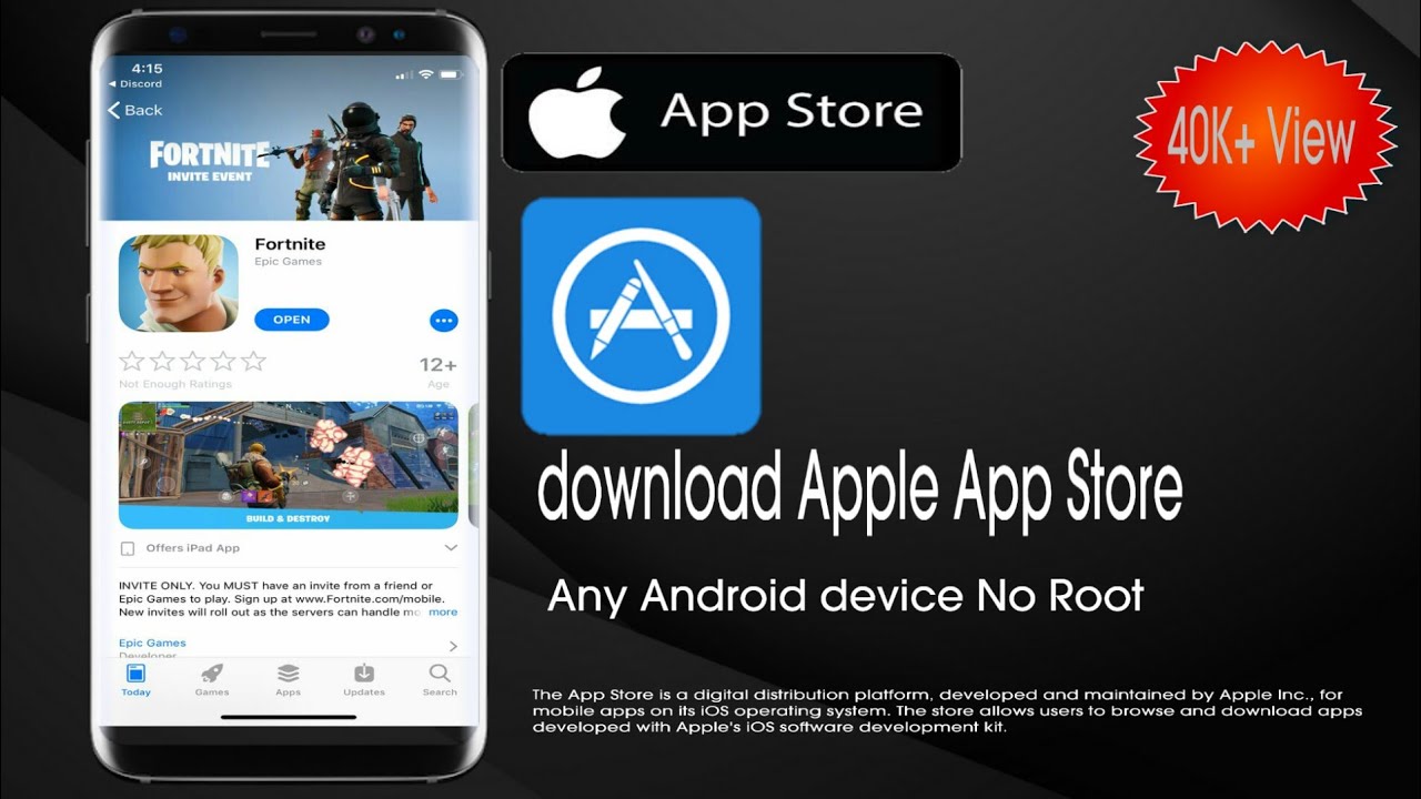 how to download apple store on android