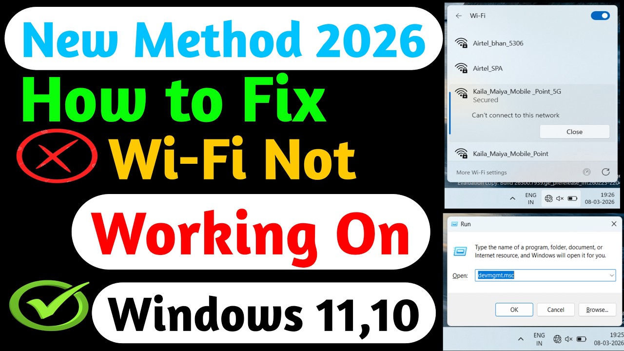 Wifi problem in windows 11 2026 | How To Fix Wifi Not Working on ...