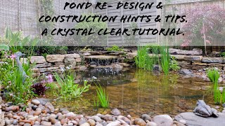 Pond construction using liner; hints and tips.