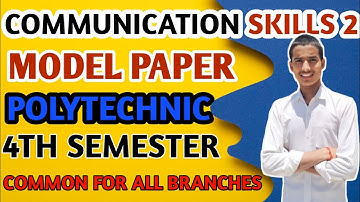 Communication skills 2 up polytechnic model paper important questions 4th semester #bteup