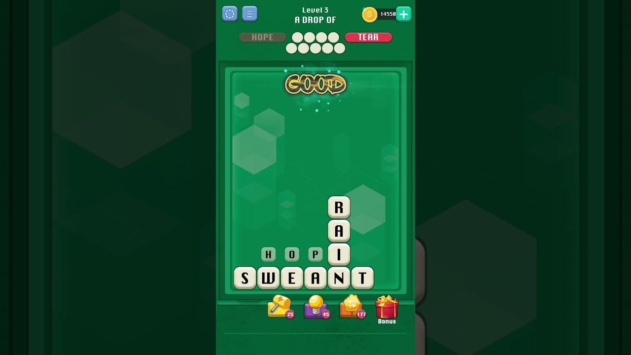 A drop of -  word block game video