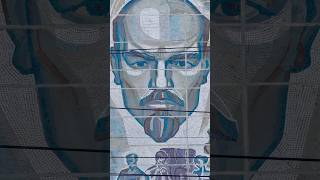 Soviet-era monumental mosaic Lenin Saratov, Russia 🇷🇺⭐️📰 #russia #history #travel #shorts #new