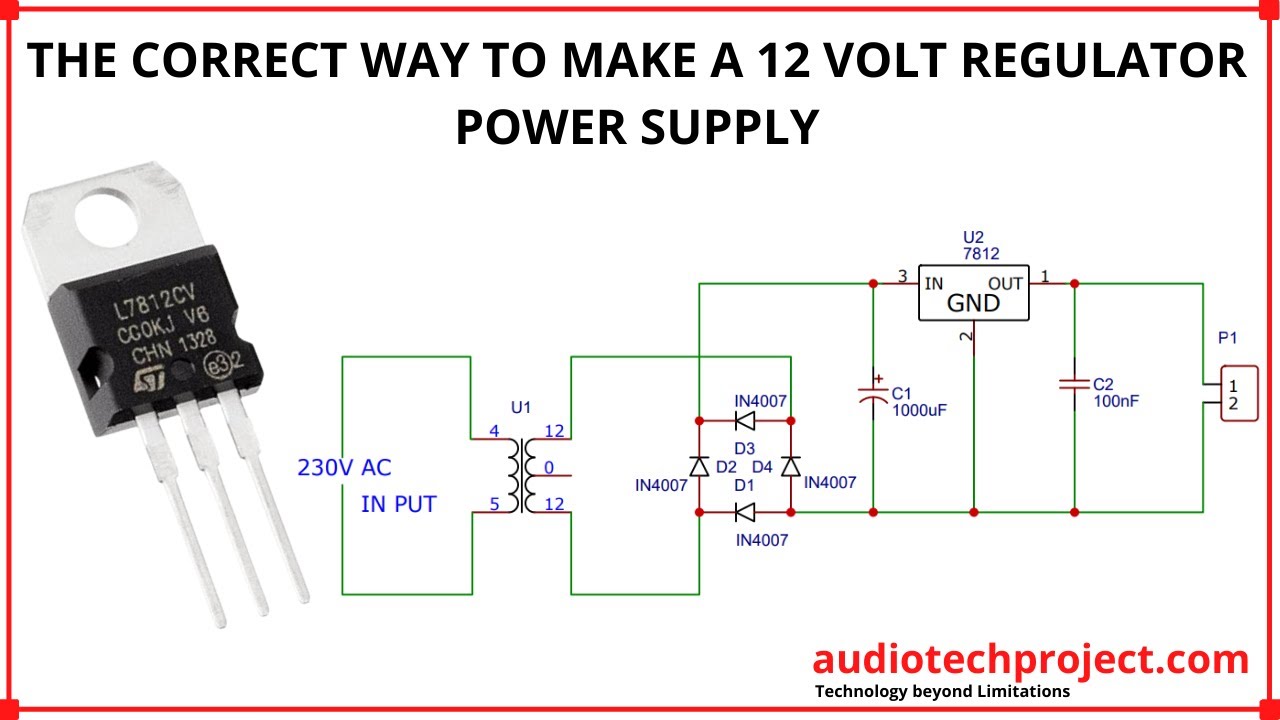How To Make 12 Volt Voltage Regulator in Simple Method |LM7812