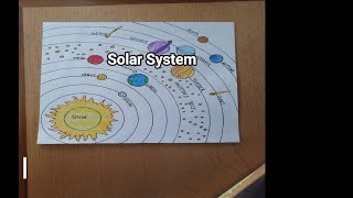 How to draw Solar System diagram drawing || very easy Solar System Drawing | Solar System screenshot 5