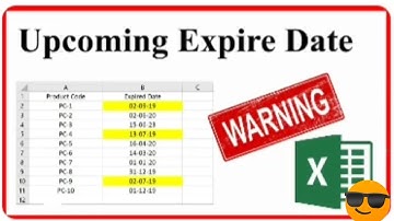 How To Identify Or Highlight Upcoming Expiration Dates In Excel | Set Reminder for Expiry Dates