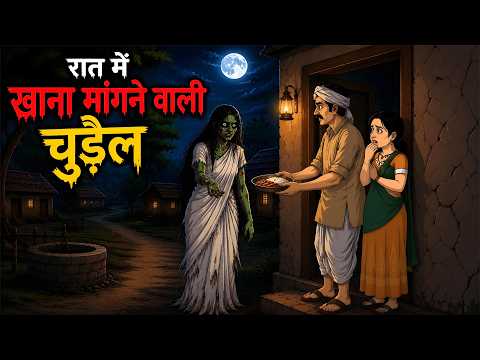 Chudail ki Kahani | रात में खाना मांगने वाली चुड़ैल | Bhoot ki Kahani || Horror Story Cartoon Horror