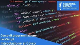 Introduzione Corso Programmatore Javascript