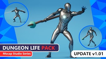 MOCAP STUDIO SERIES Dungeon Life Pack UPDATE v1.01 - Motion Capture Animation for Games
