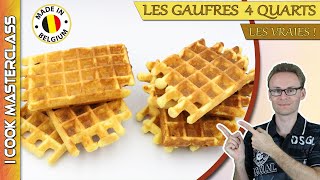 ✅ LES VÉRITABLES GAUFRES QUATRE QUARTS 4/4  La meilleure recette de ces gaufres belges !