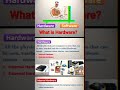 What is Computer Hardware With Example in English #shorts