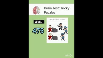 Brain test: Tricky puzzles level 475 help them defeat the cops
