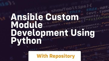 Ansible custom module development using python