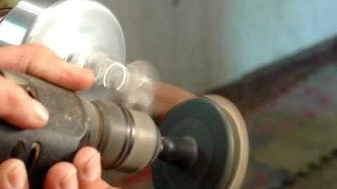 Finishing up our three sided pen on the lathe.