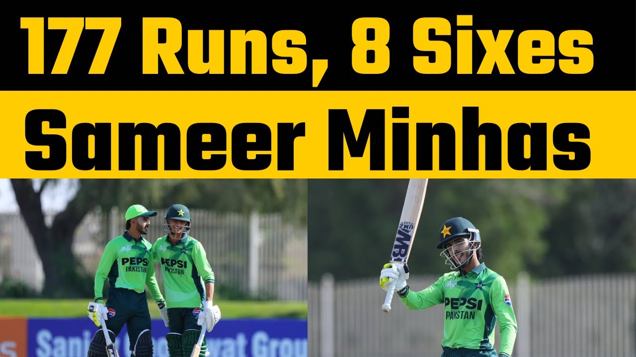Sameer Minhas 177 and Ahmed Hussain 132 Lead Pakistan to 345/3 vs Malaysia U19 Asia Cup 2025 